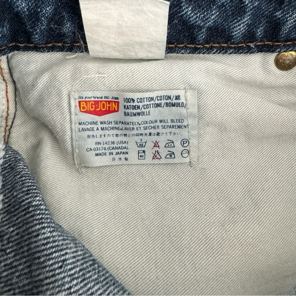 Big John Japanese Denim Skirt Size 9/10 Button Back Vent 100 Cotton - Picture 12 of 16